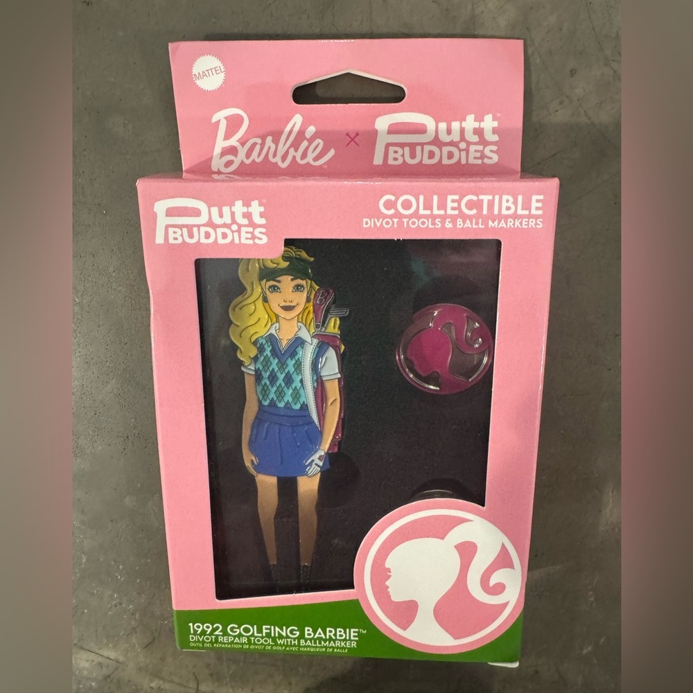 Barbie x Putt Buddies collab Golfing Barbie Collectible divot repair tool&marker